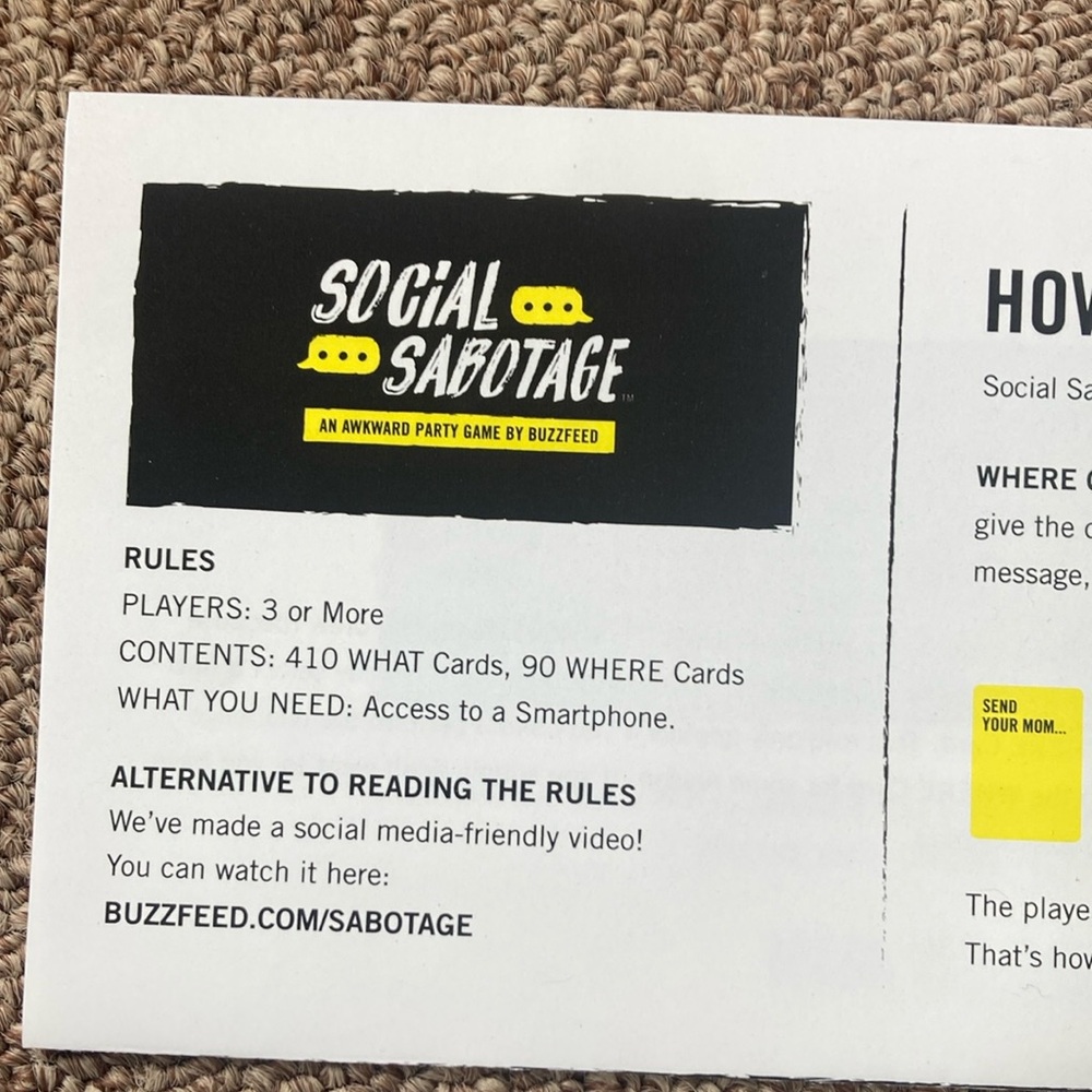 Social Sabotage Card Game By Buzzfeed - Picture 10 of 12